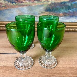 Anchor Hocking Bubble Foot Juice Glasses